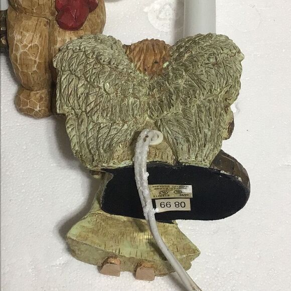 Set of three vintage, holiday, welcome, lambs snowman, angel and Santa Claus - Picture 7 of 16